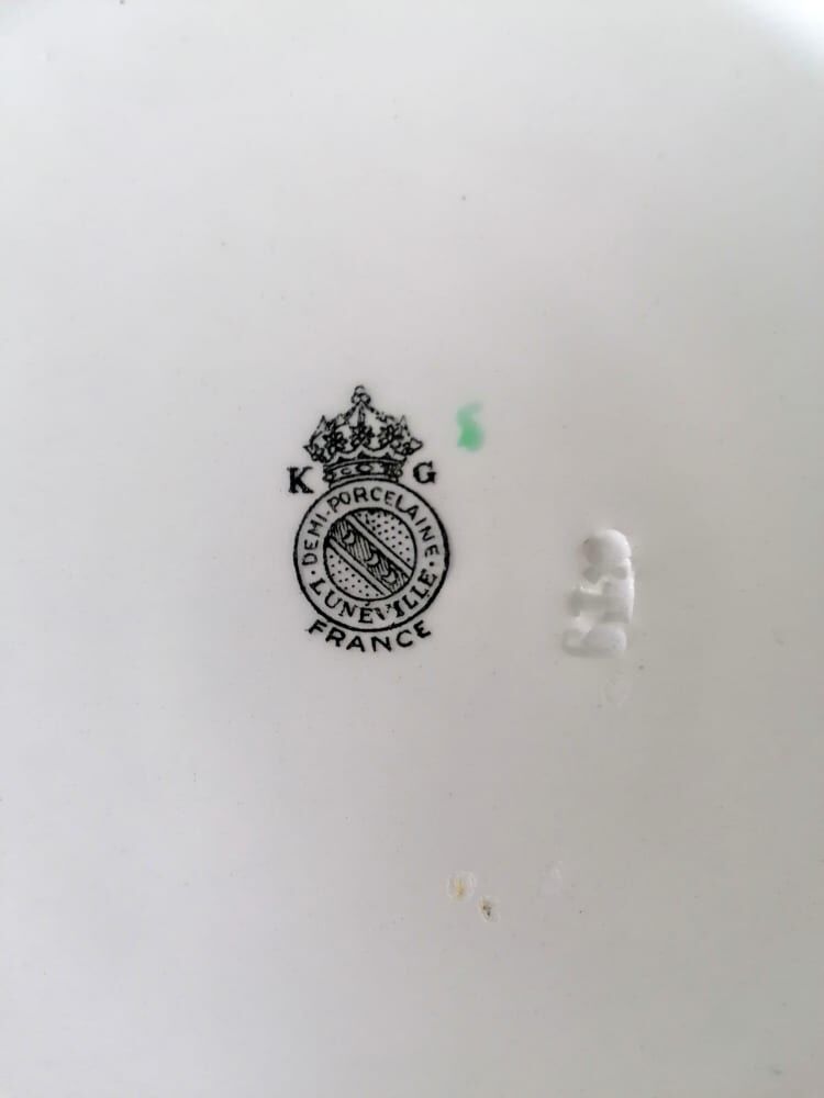 Rose plates Lunéville Keller & Guérin