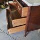 Chest of drawers Louis XVI in mahogany marble top of the XIXth century