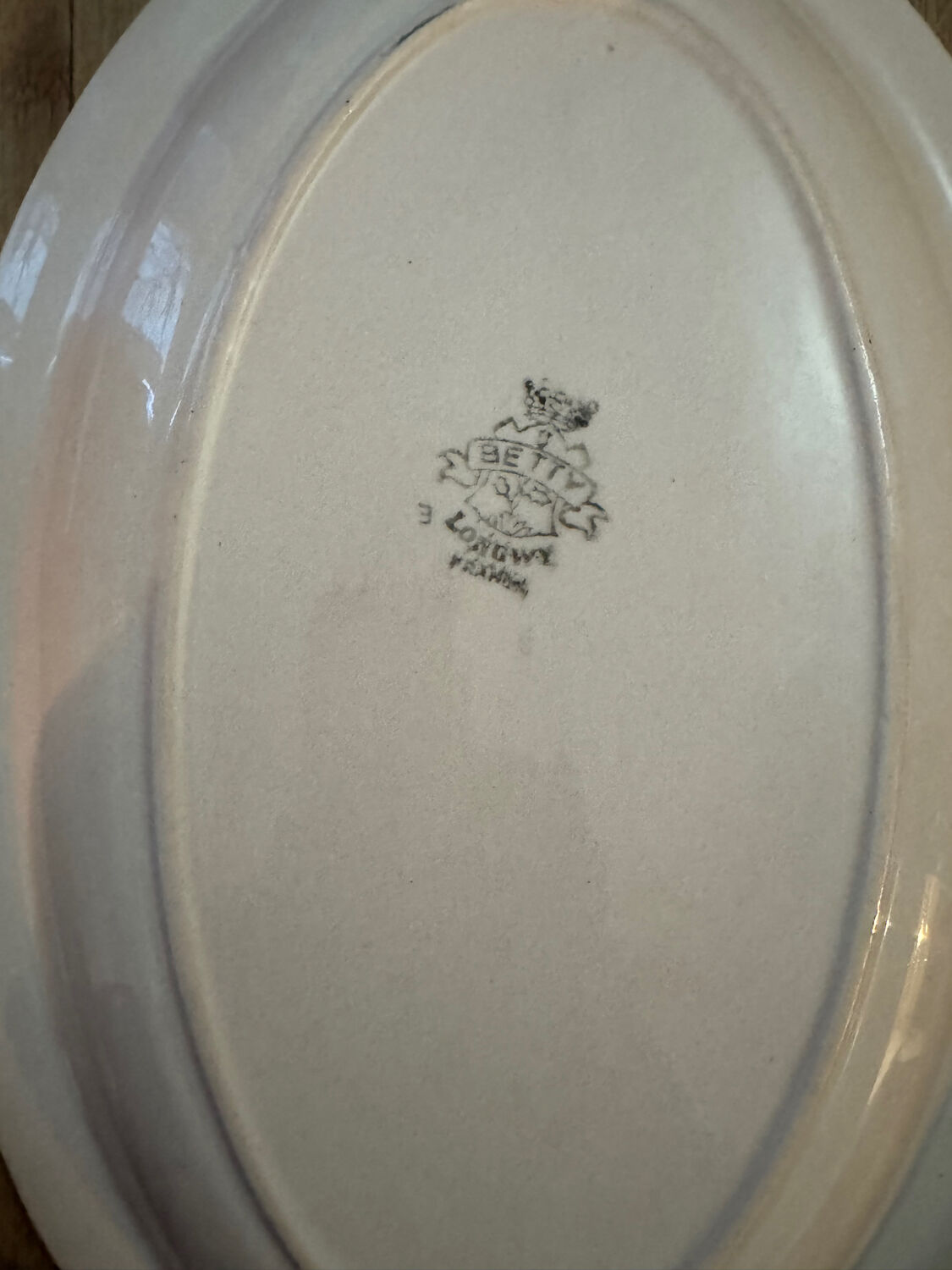 Trio de plats ovales Longwy – modèle Betty.