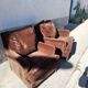 Pair of armchairs year 50 chocolate velvet