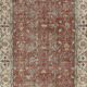 Vintage Handmade Turkish Red Wool Accent Rug with Floral Design for Home and Office Decor