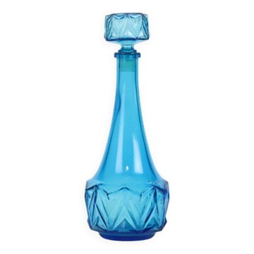 Carafe Vintage Bleu Cobalt 0,5L Verre Fabriquée en Belgique