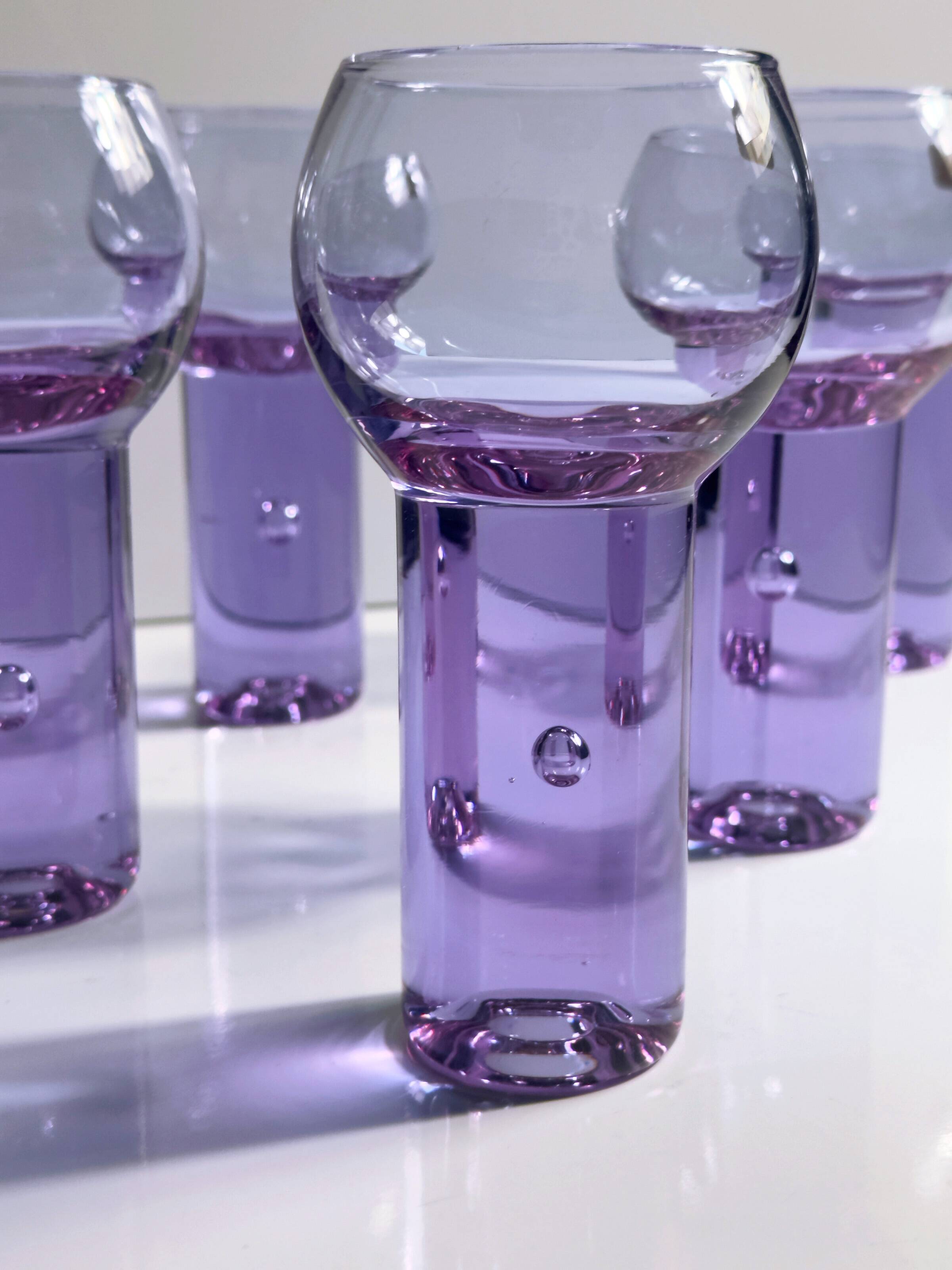 6 Aperitif Glasses "Chameleon" by Sergio Asti for Arnolfo die Cambio - 1970