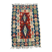 Grand kilim turc vintage 160x112 cm en laine kelim moyen 2519