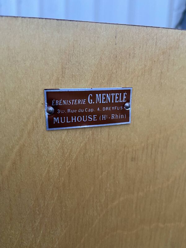 Enfilade Art deco chippendale Mid-century vintage 1950 Ronce de noyer