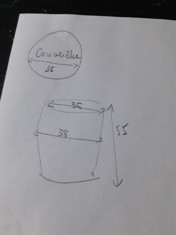 Pan with wicker lid painted white