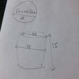 Pan with wicker lid painted white