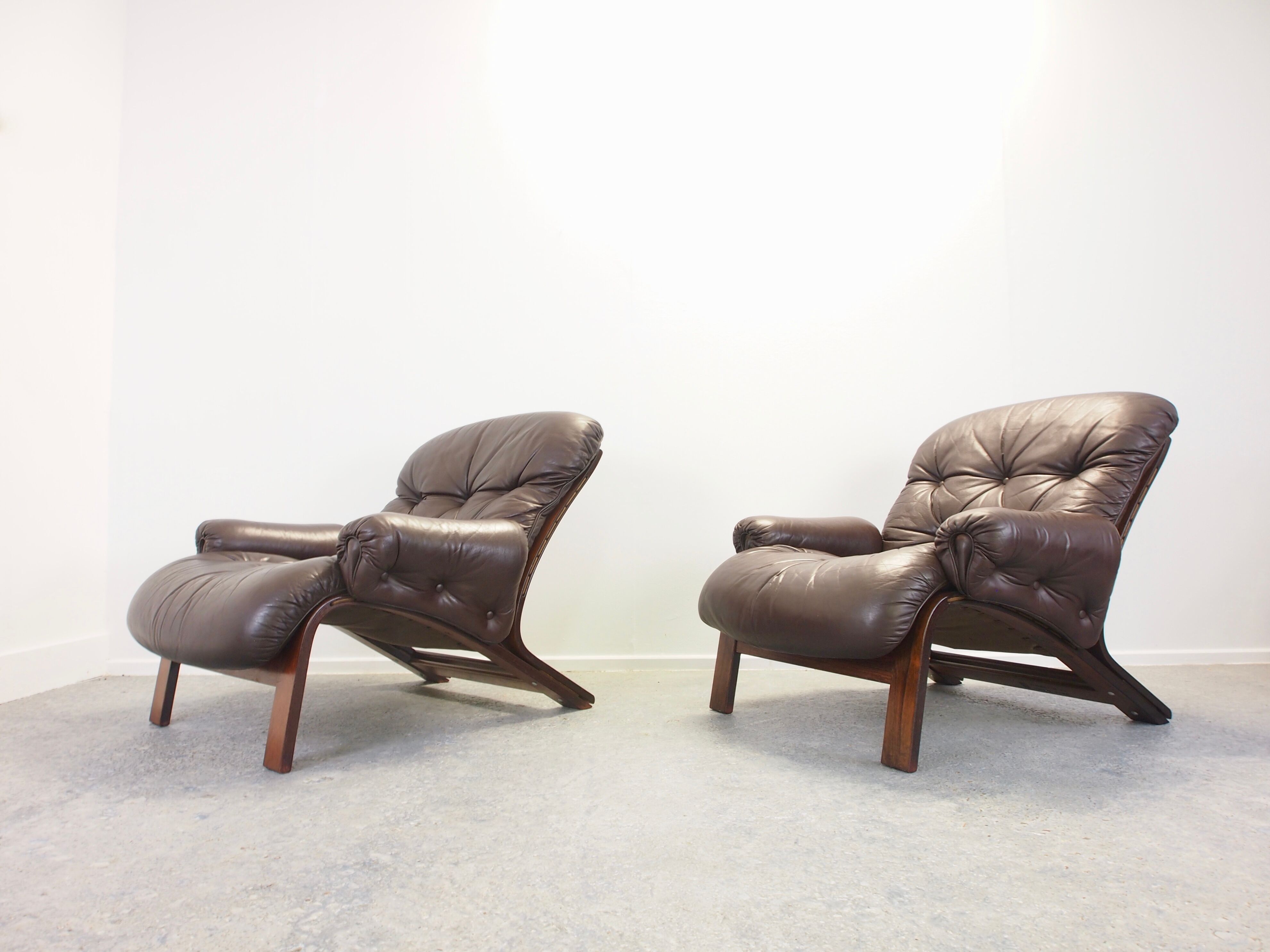 Armchairs by Odvin Rykken for Rebo 1970