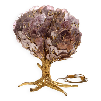 Mica foliage “tree” lamp