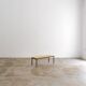 Table basse par Wittmann avec plateau en pierre calcaire.