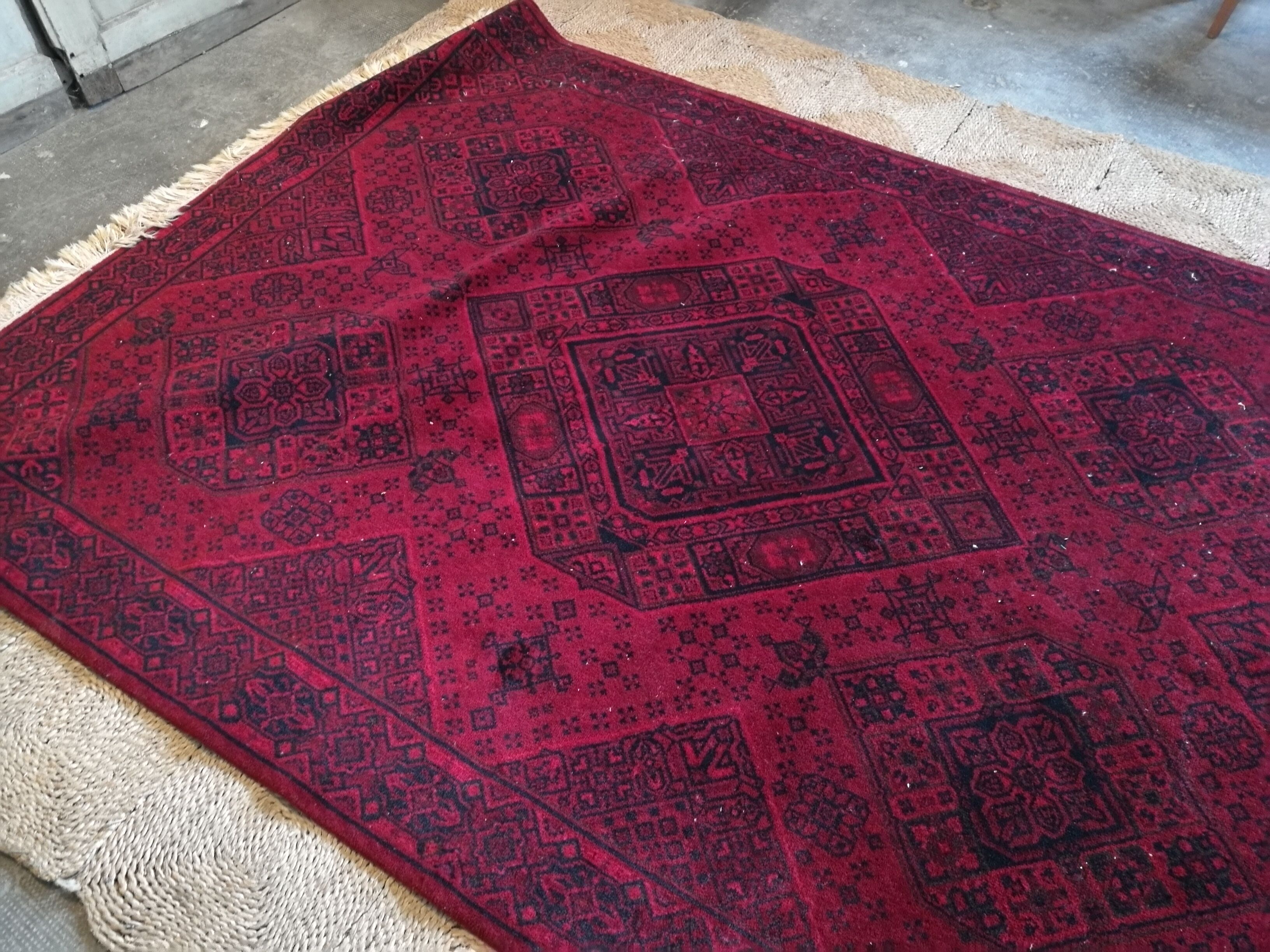 Red wool carpet 160x220cm