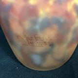 Art déco, vase en verre marmoréen muller frères vers 1930