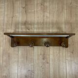 Wooden wall-mounted coat rack and hat rack, 1960/70