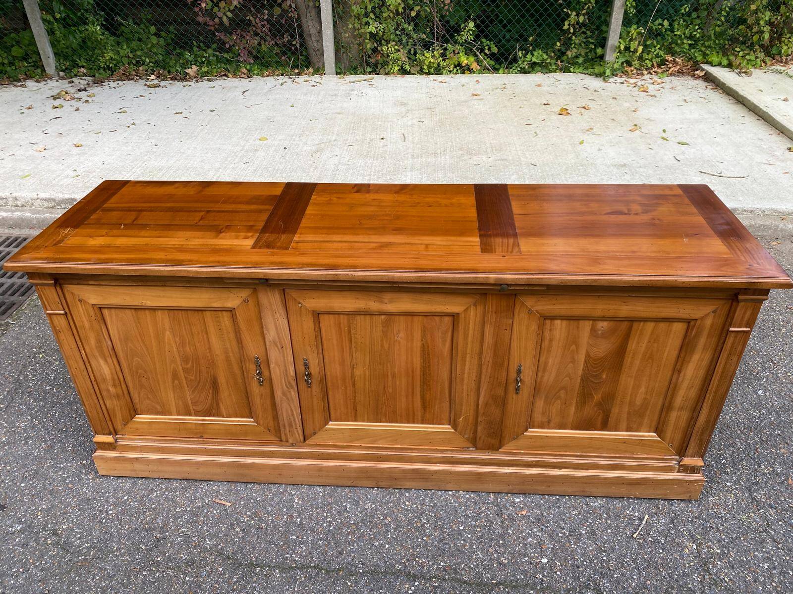 19th century Louis Philippe solid oak sideboard 190cm