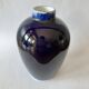 Meiping-shaped miniature vase in Saxon Meissen porcelain with blue monochrome glaze