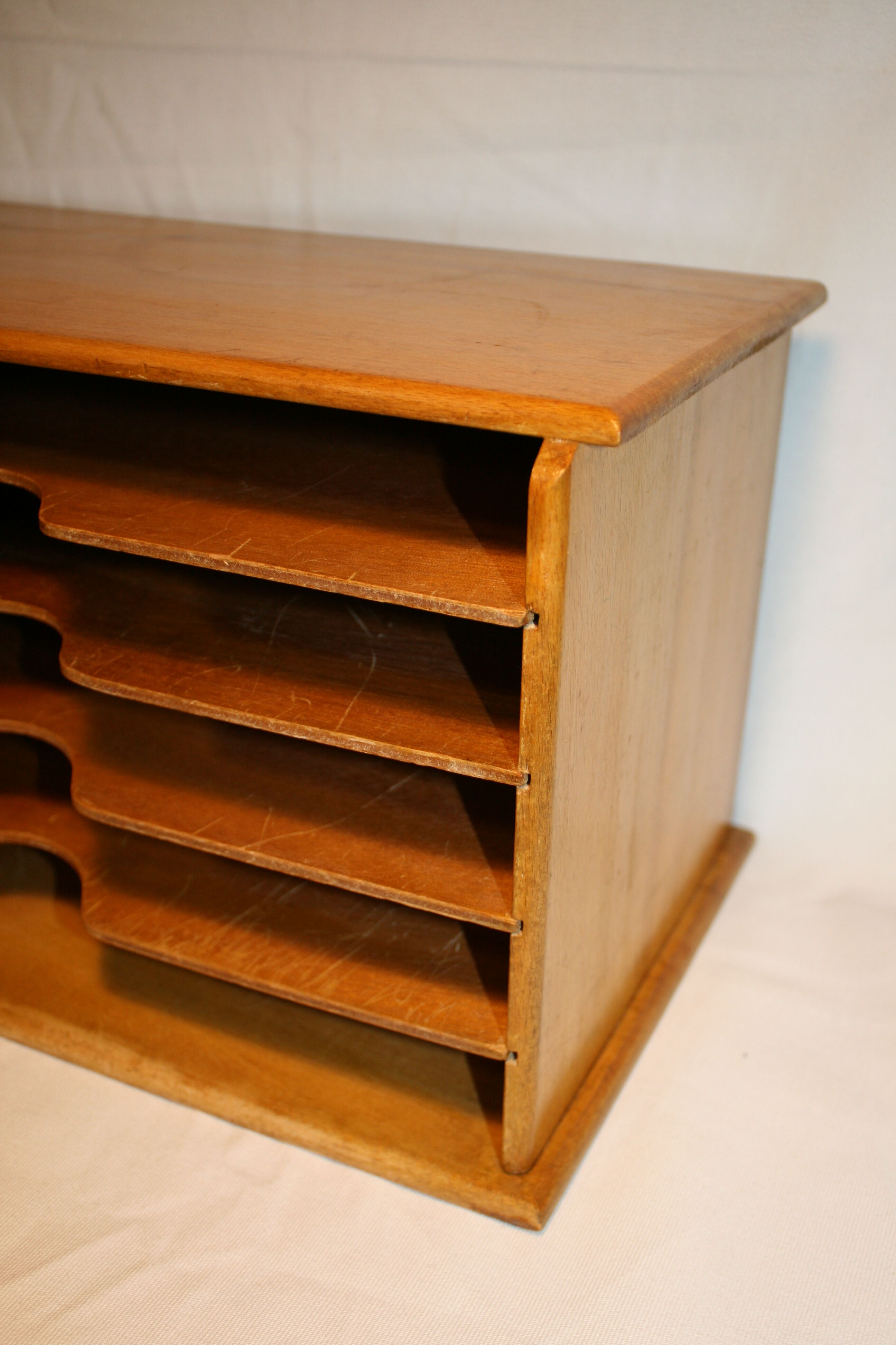 Vintage wood mail holder