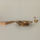 Antique ashtray in solid gilded brass