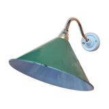 Vintage enameled sheet metal wall light