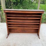 19th century solid oak wood dresser ladder