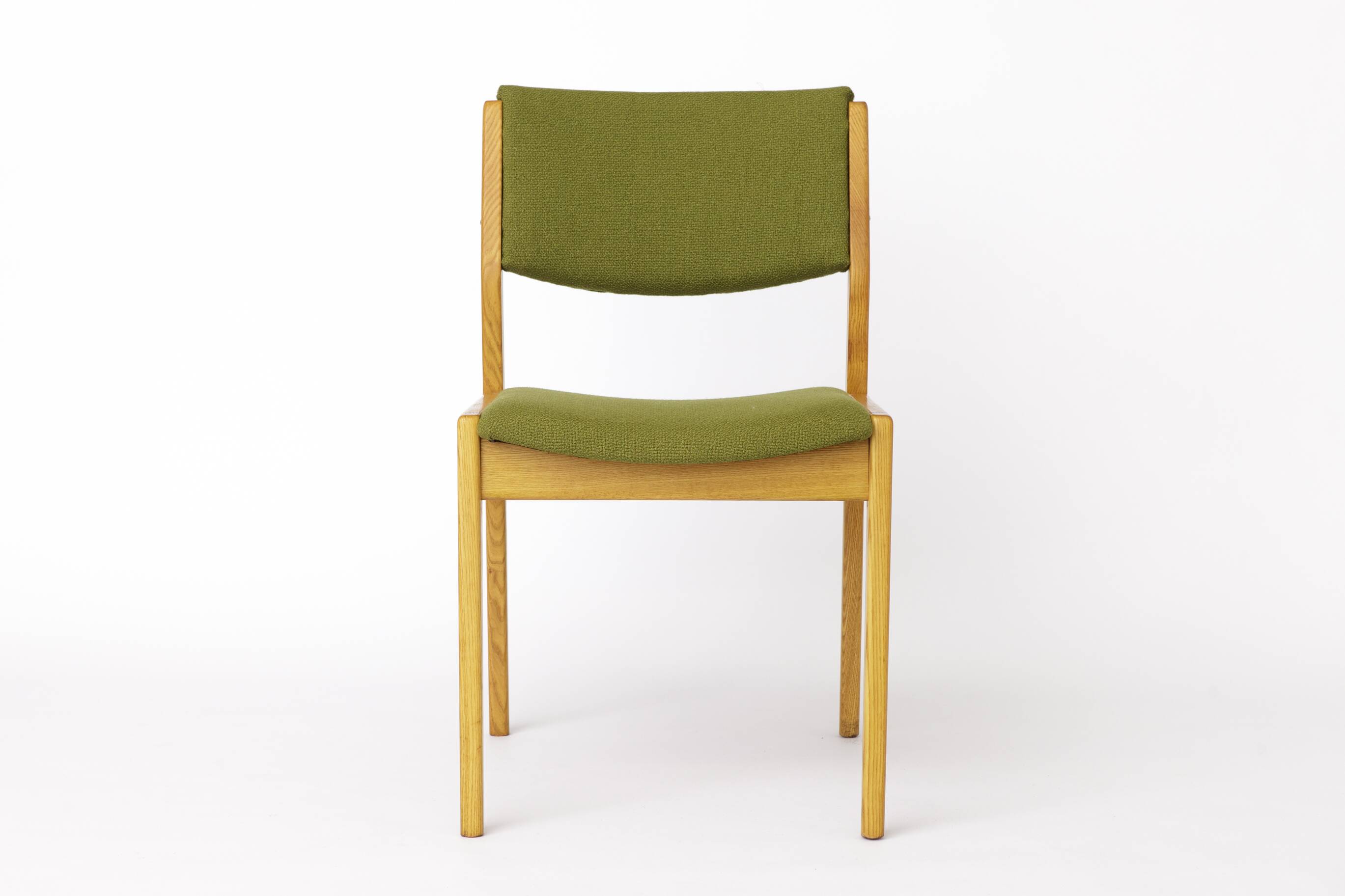 Vintage Scandinavian Oak Chair, 1970s, Norwegian Design, Newly Upholstered