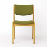 Vintage Scandinavian Oak Chair, 1970s, Norwegian Design, Newly Upholstered