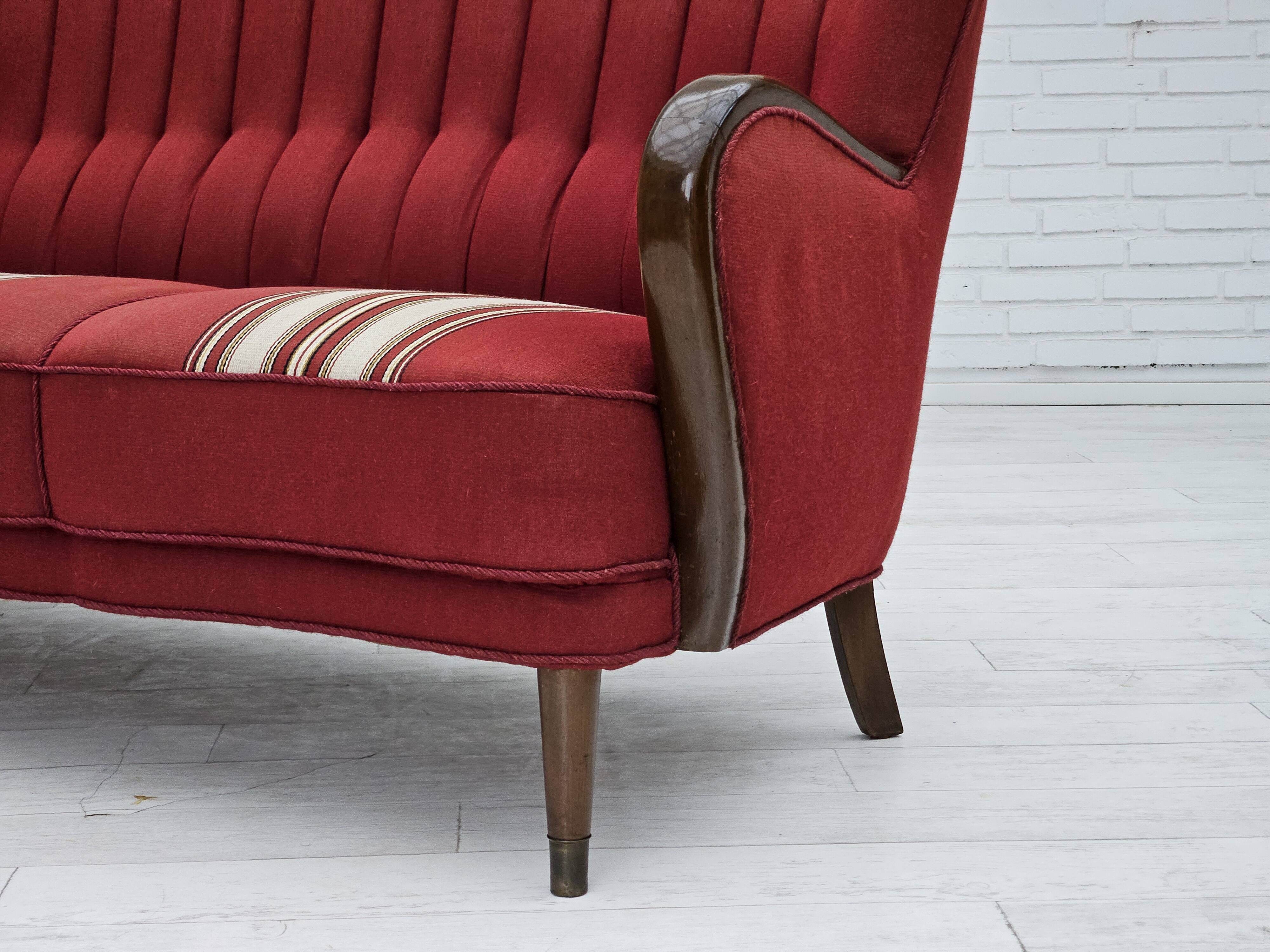 1960s, Danish 3-seater sofa by Alfred Christensen, furniture wool.