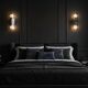 Pair of smoked glass and chrome wall lights attributed to Fontana Arte – Years