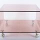 Small coffee table or end table in smoked plexiglass, 1970s