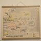 Old geography map school map Oceania political and physical co