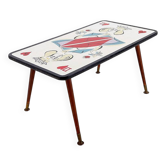 Table basse « Dame de coeur » du milieu du siècle dernier - années 1950