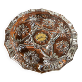 Chiseled glass ashtray