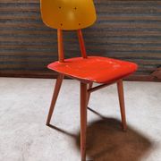 Paire de chaises en bois ton  république tchèque 1960