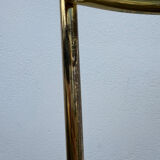 Golden tripod stand with smoked glass from the 1970s.