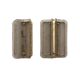 Pair of Curved Ribbed Grey Murano Glass and Brass Wall Sconces