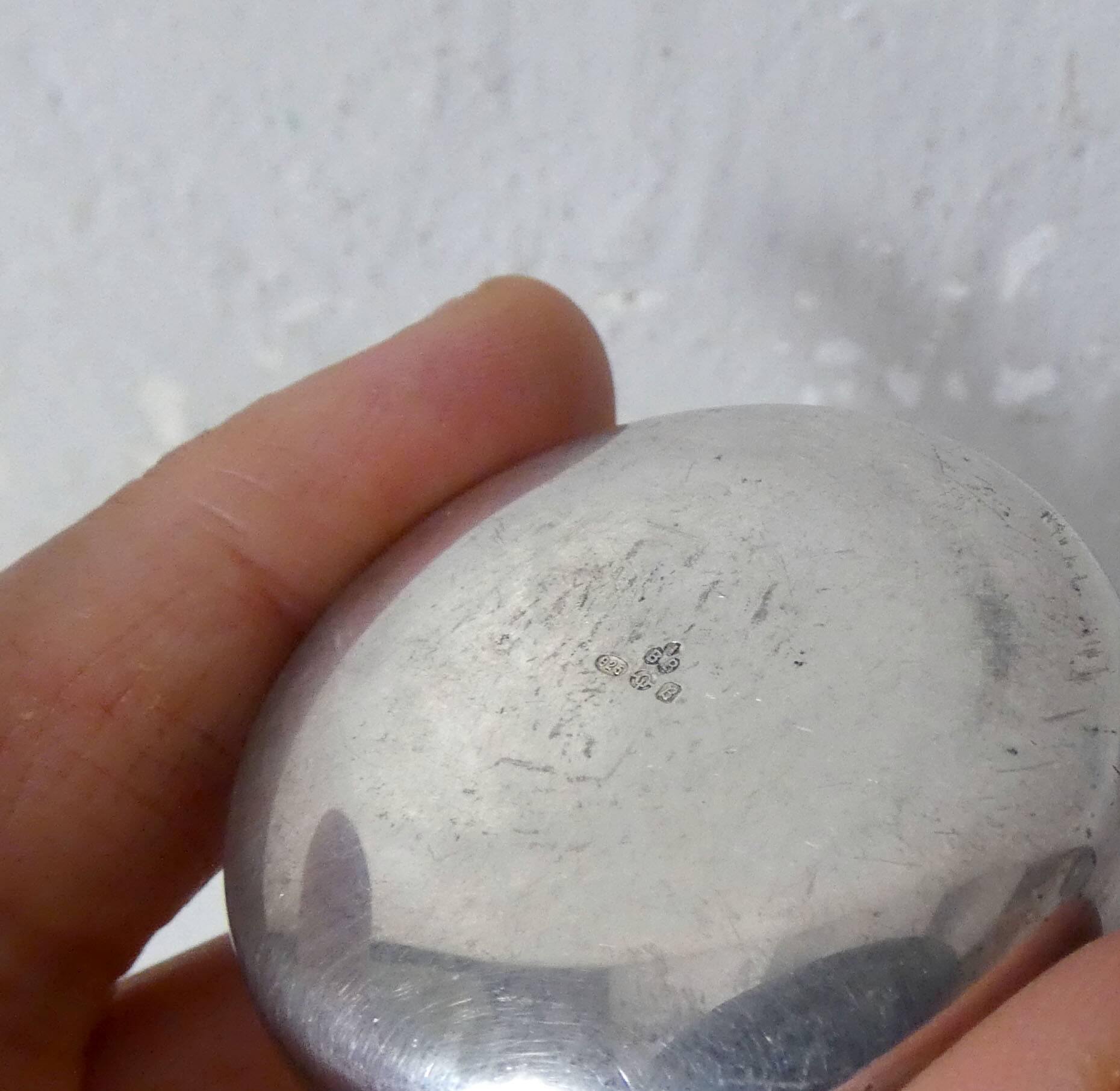 Old silver pill box