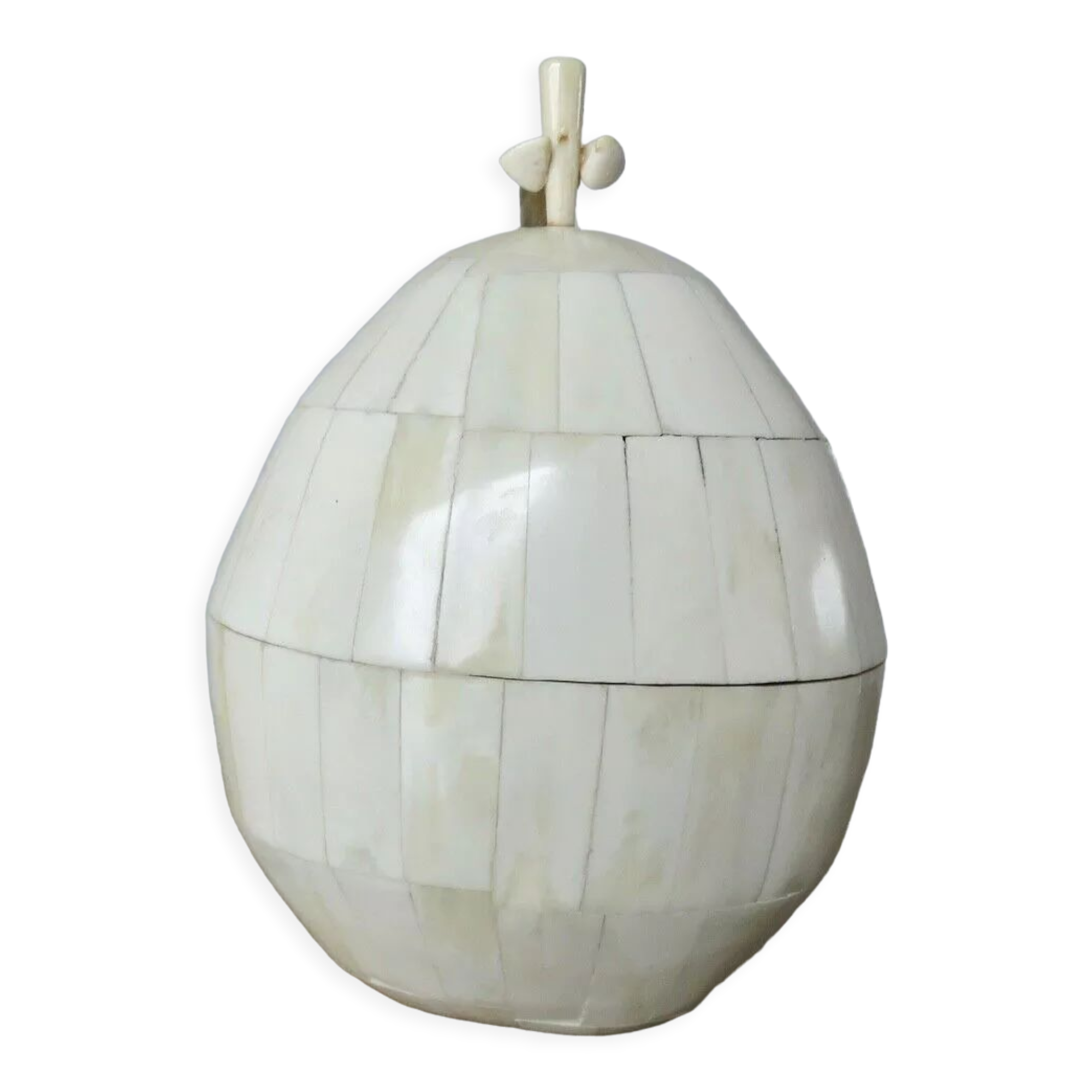 Ice bucket "coconut" bone marquetry 50s