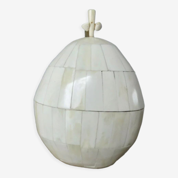 Ice bucket "coconut" bone marquetry 50s