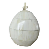 Ice bucket "coconut" bone marquetry 50s