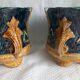 Pair of antique cache-pots in majolica – Art Nouveau 19th century