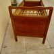 Lit bébé vintage bois et rotin année 60 enfant