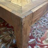 Solid oak parquet coffee table