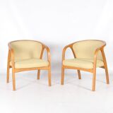 Pair of small Japanese armchairs