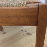 Wooden mulched modernist bench in 1950s