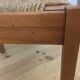 Wooden mulched modernist bench in 1950s