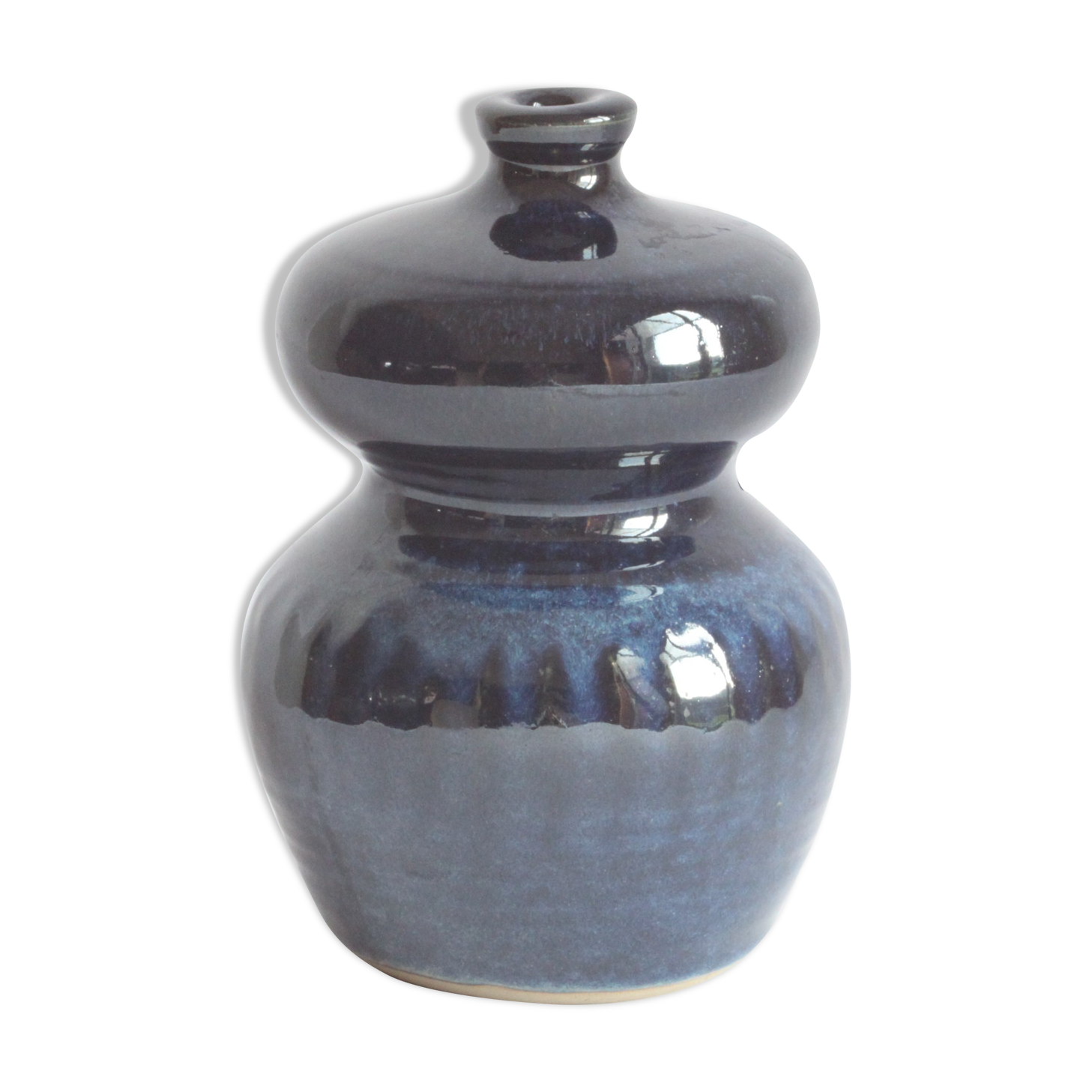 Vase en céramique en forme de gourde par Steve Hague pour la poterie Thoresby Hall, forêt de Sherwood, Angleterre, années 196