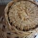 Large vintage woven wicker basket