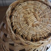 Large vintage woven wicker basket