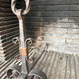 Paire de chenets anciens forgés