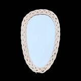Old wicker rearview mirror