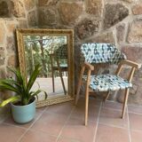 70s style wooden armchair